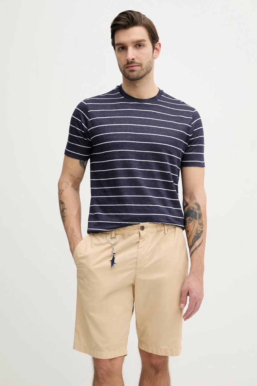 Βαμβακερό σορτσάκι Paul&Shark χρώμα: μπεζ, 25414026 φωτογραφία