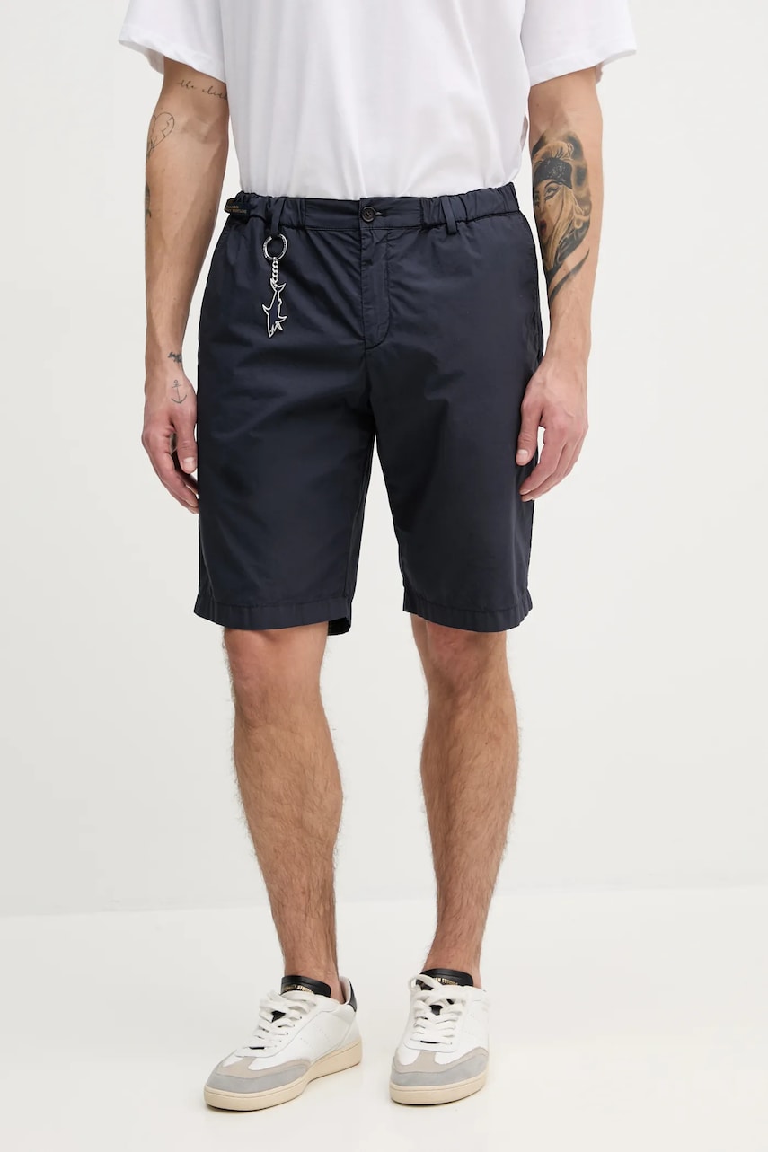 Paul&Shark pantaloni scurți din bumbac bărbați, culoarea bleumarin, 25414026 Paul&Shark pantaloni scurți din bumbac bărbați, culoarea bleumarin, 25414026