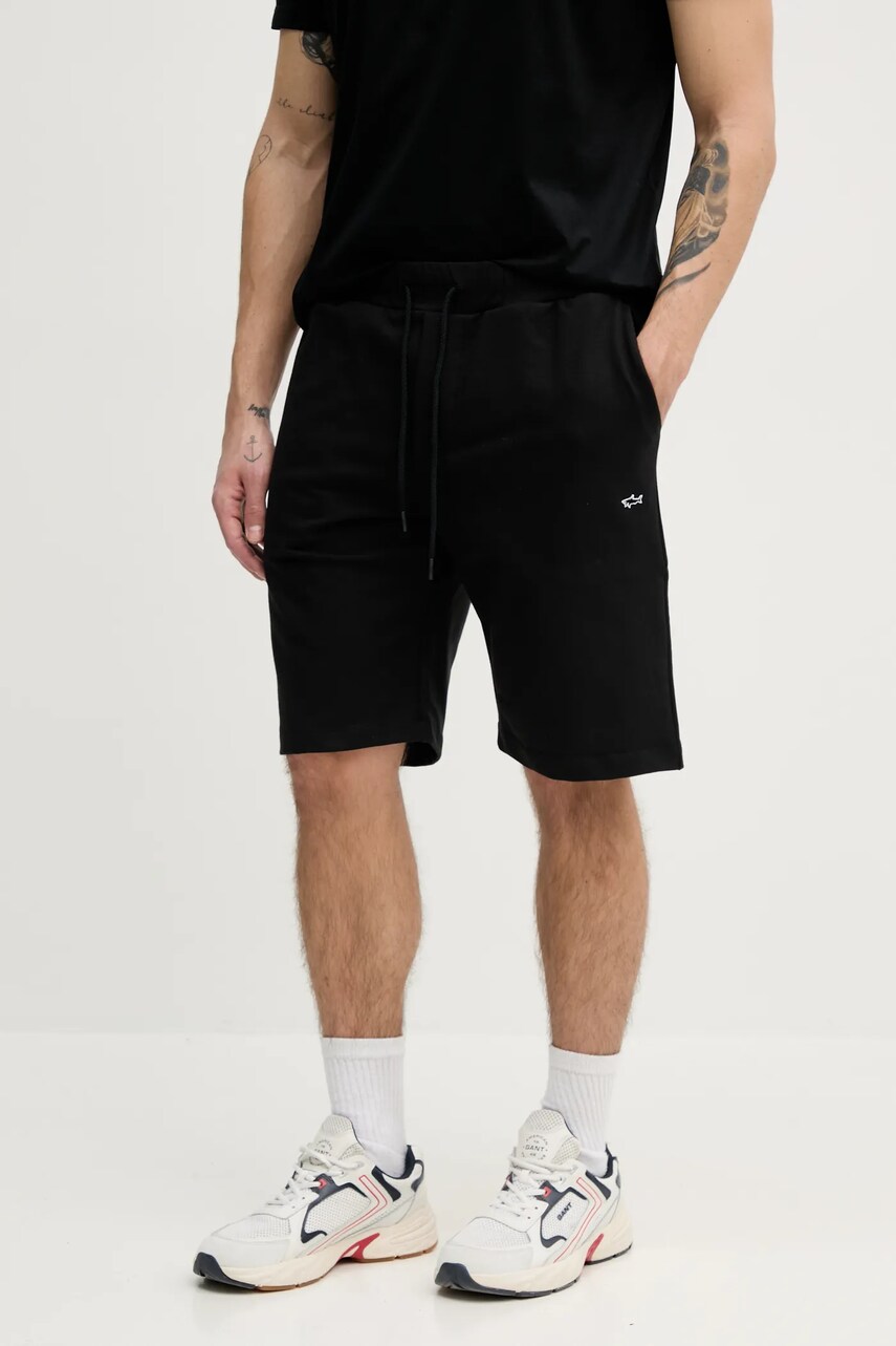 Paul&Shark pantaloni scurti barbati, culoarea negru, C0P1237