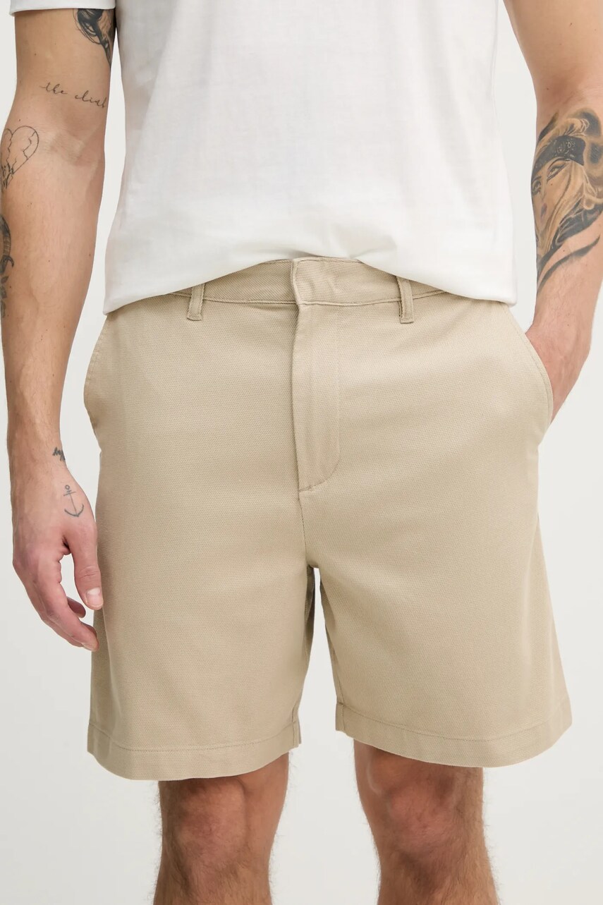 Levně Kraťasy Armani Exchange pánské, béžová barva, XM000419 AF13179