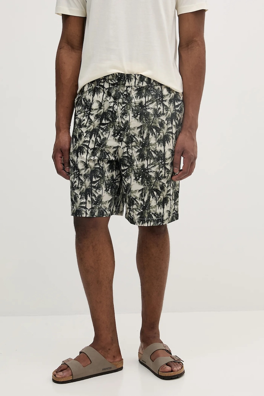 Armani Exchange pantaloni scurți din bumbac culoarea verde, XM000427 AF14869