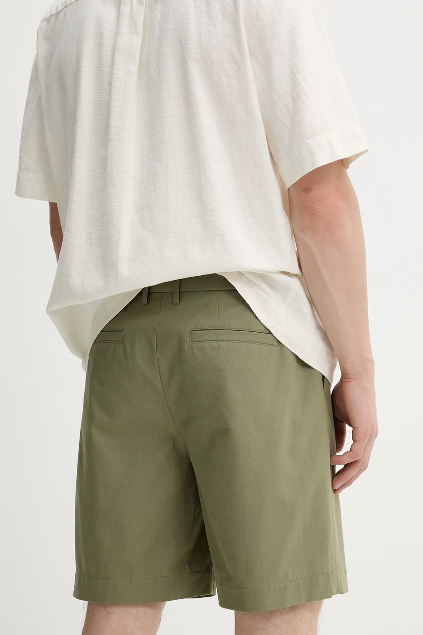 A.P.C. pamut rövidnadrág short crew zöld, férfi, COHFU.H10198 termék 2. képe