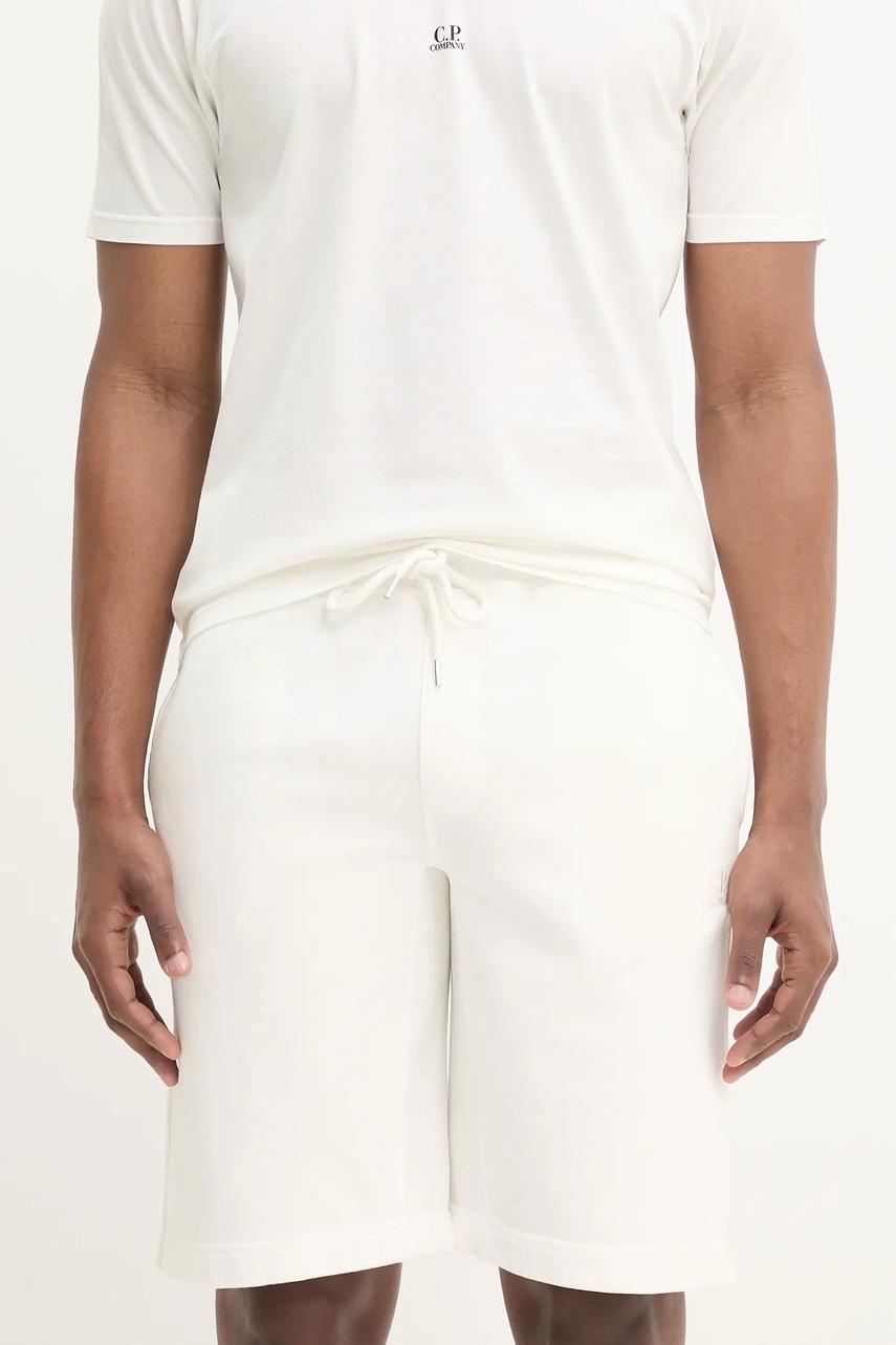 C.P. Company Βαμβακερό σορτσάκι C.P. Company χρώμα: μπεζ, 18CMSB101B110044G