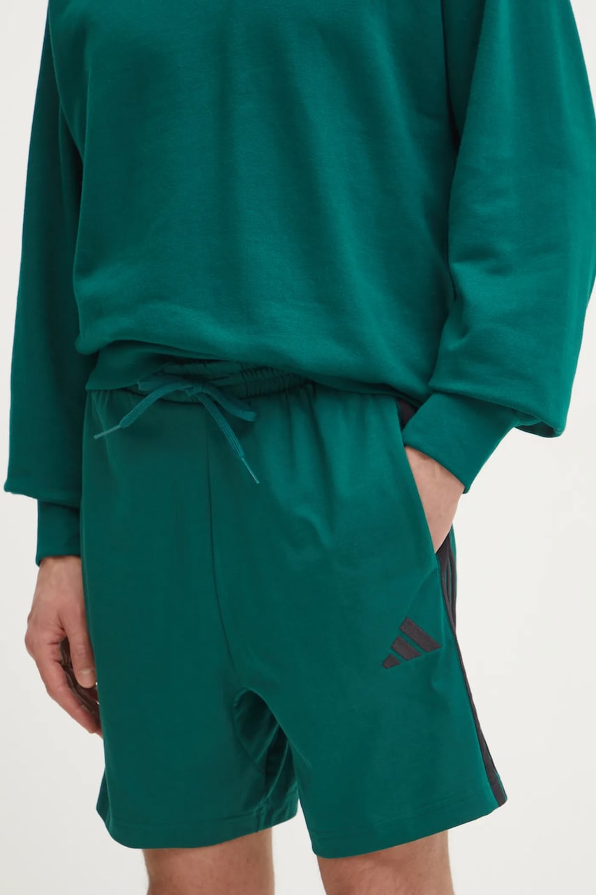 adidas pantaloni scurti Essentials barbati, culoarea verde, JF3680