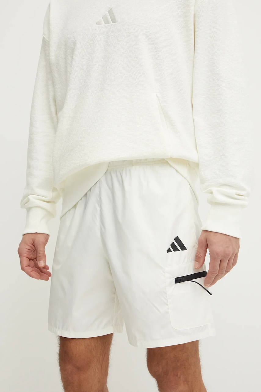 adidas pantaloni scurti City Escape barbati, culoarea bej, JF3348 adidas pantaloni scurti City Escape barbati, culoarea bej, JF3348