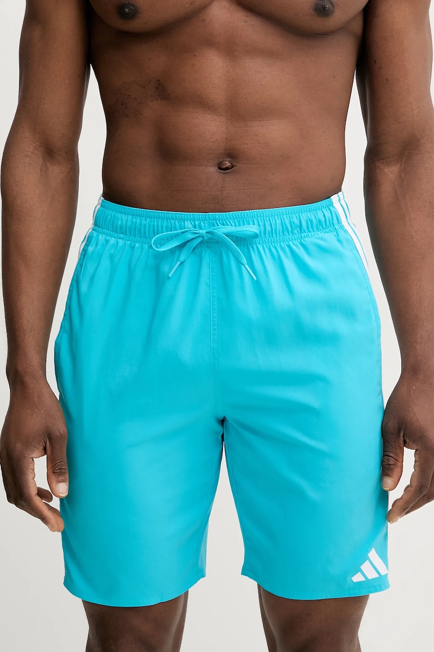 adidas pantaloni scurti de baie 3S BLD SH 8IN culoarea turcoaz, JD4241