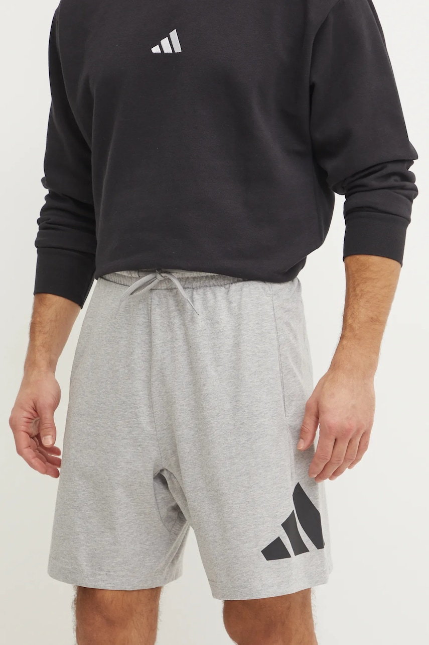 adidas pantaloni scurti Essentials barbati, culoarea gri, melanj, IS6908 adidas pantaloni scurti Essentials barbati, culoarea gri, melanj, IS6908