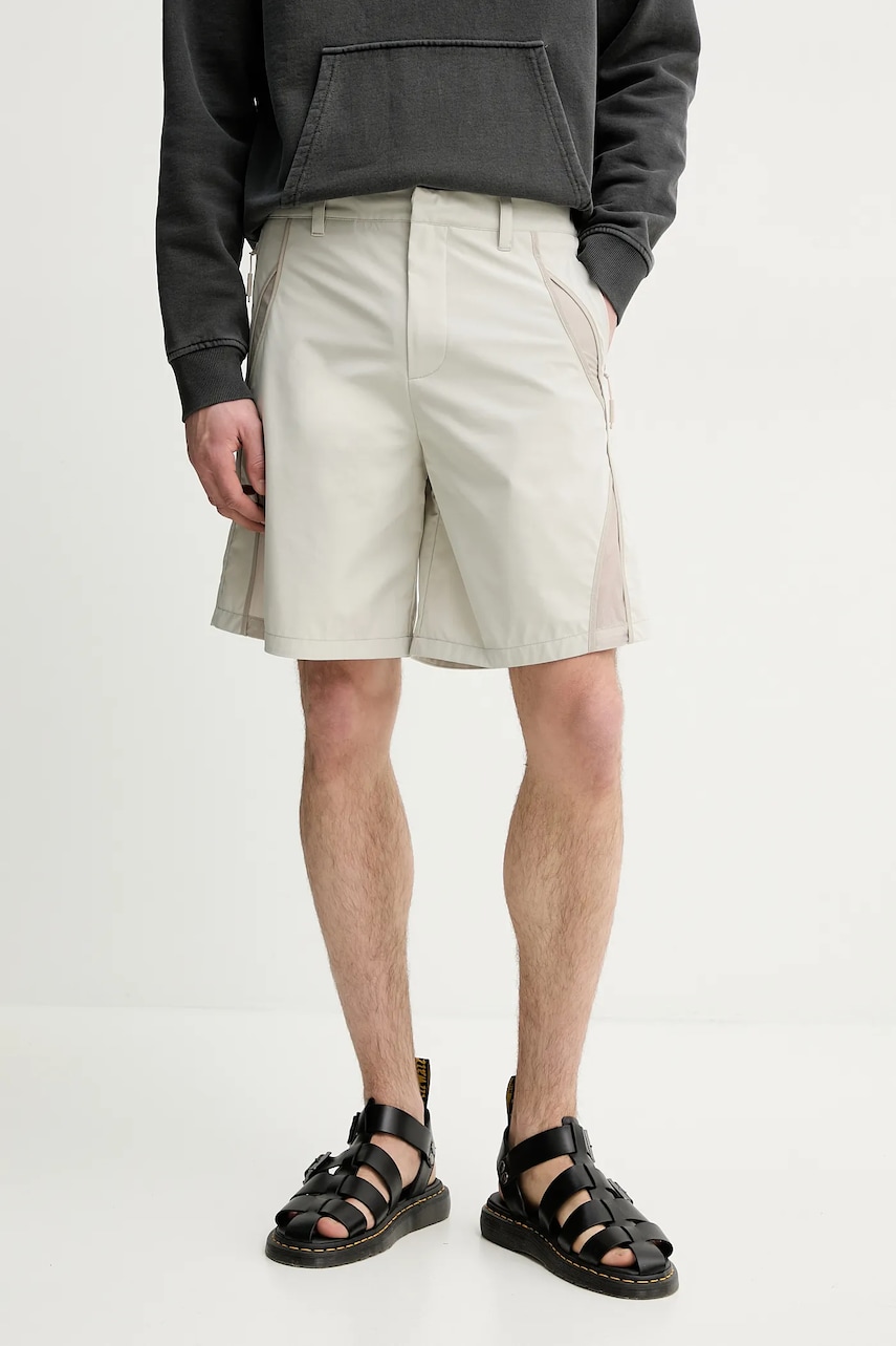 Heliot Emil pantaloni scurti barbati, culoarea bej, SS25_M_10_196_ST18