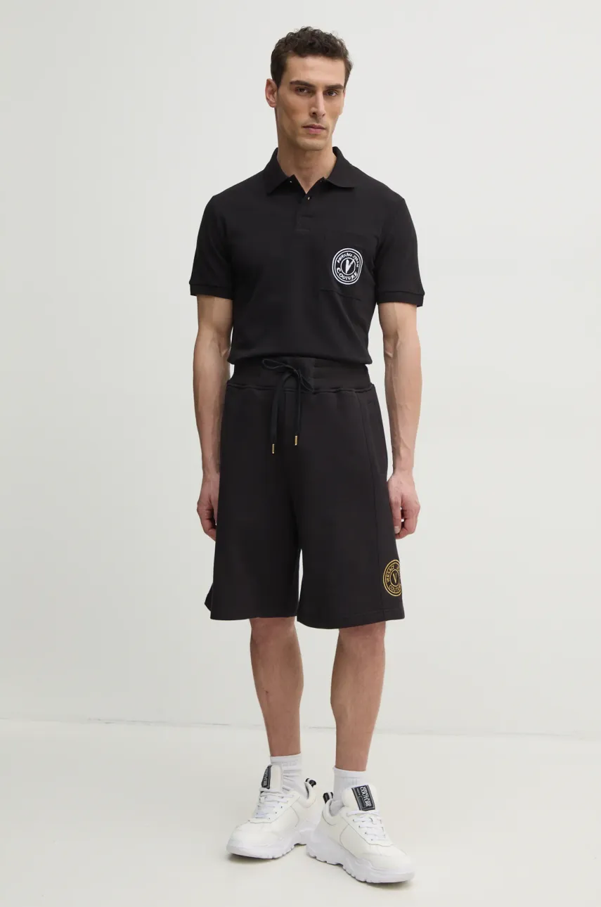 Хлопковые шорты Versace Jeans Couture мужские цвет чёрный 78GADT00 CF01T Хлопковые шорты Versace Jeans Couture мужские цвет чёрный 78GADT00 CF01T