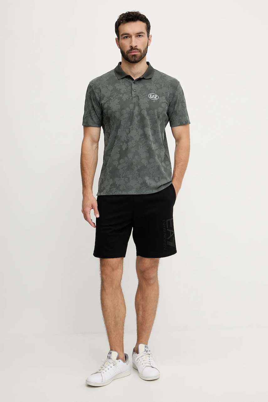 Хлопковые шорты EA7 Emporio Armani цвет чёрный AF13512.7M000232 Хлопковые шорты EA7 Emporio Armani цвет чёрный AF13512.7M000232