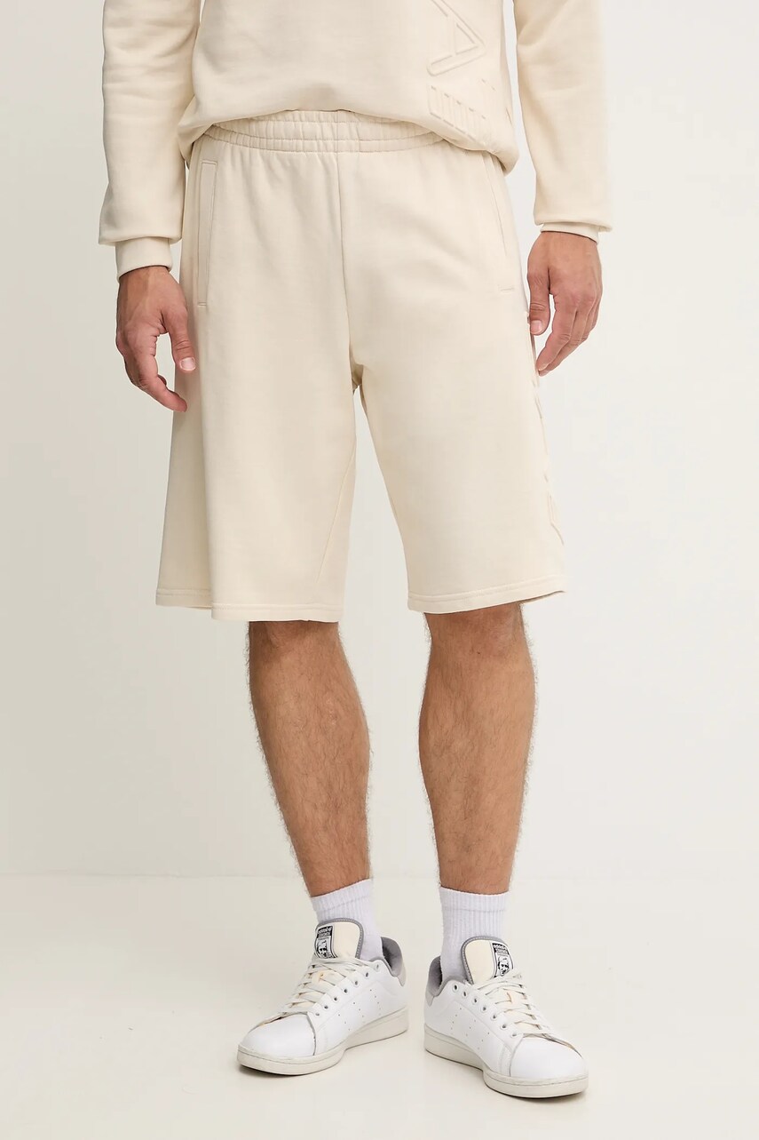 EA7 Emporio Armani pantaloni scurti din bumbac culoarea bej, AF10432.7M000153