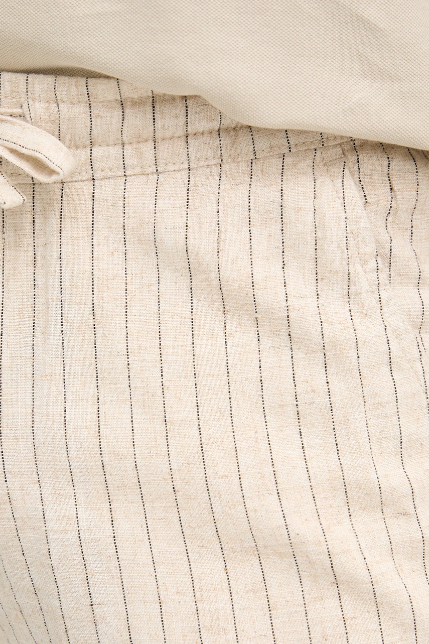 Λινό σορτς Lindbergh χρώμα: μπεζ, 30-505095 φωτογραφία