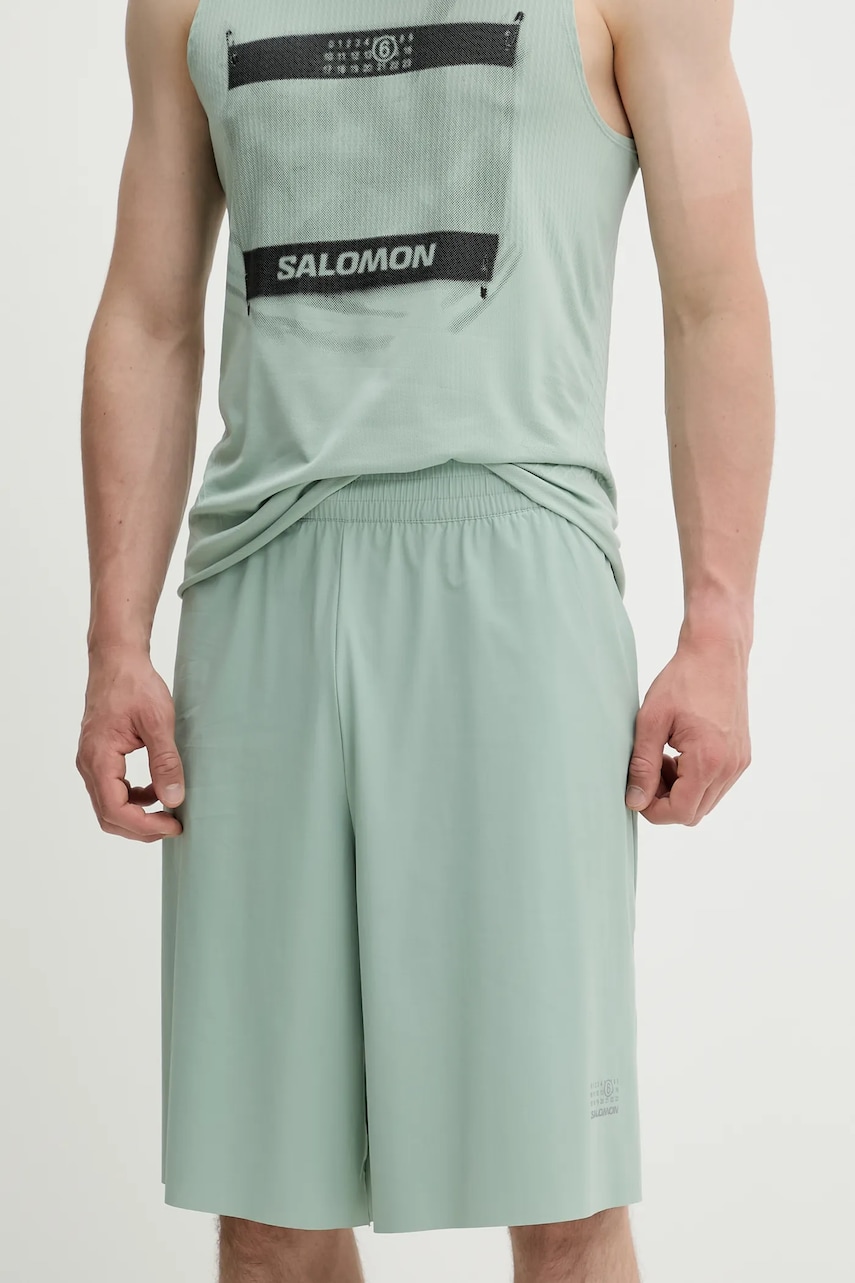 MM6 Maison Margiela pantaloni scurți culoarea verde, SH0MU0017.M35417 MM6 Maison Margiela pantaloni scurți culoarea verde, SH0MU0017.M35417