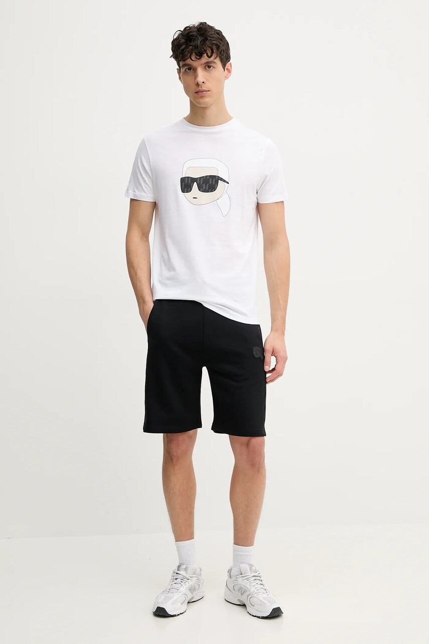 Хлопковые шорты Karl Lagerfeld мужские цвет чёрный 552951.705071 Хлопковые шорты Karl Lagerfeld мужские цвет чёрный 552951.705071