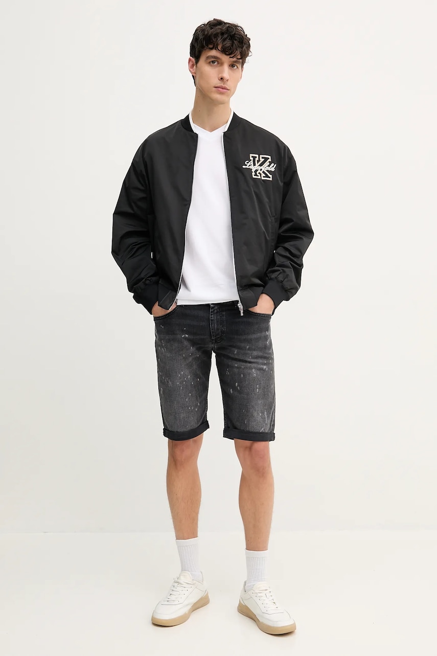 Джинсовые шорты Karl Lagerfeld мужские цвет чёрный 552832.265820 Джинсовые шорты Karl Lagerfeld мужские цвет чёрный 552832.265820