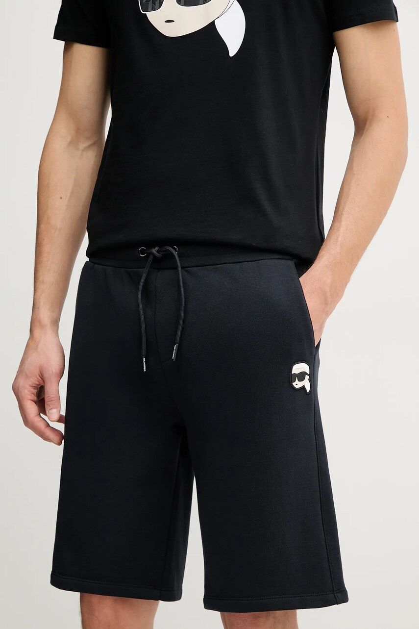 Karl Lagerfeld pantaloni scurti barbati, culoarea albastru marin, 552900.705014