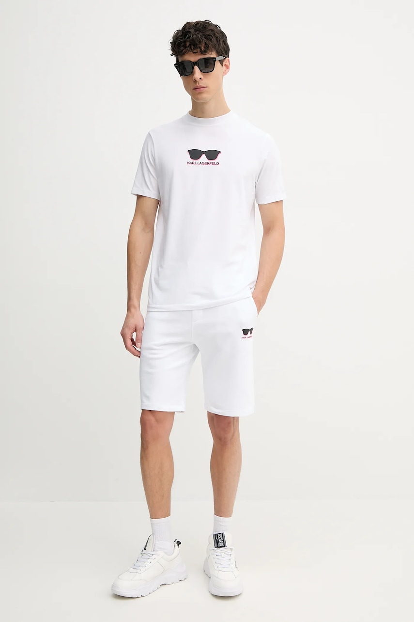 Хлопковые шорты Karl Lagerfeld мужские цвет белый 552917.705400 Хлопковые шорты Karl Lagerfeld мужские цвет белый 552917.705400
