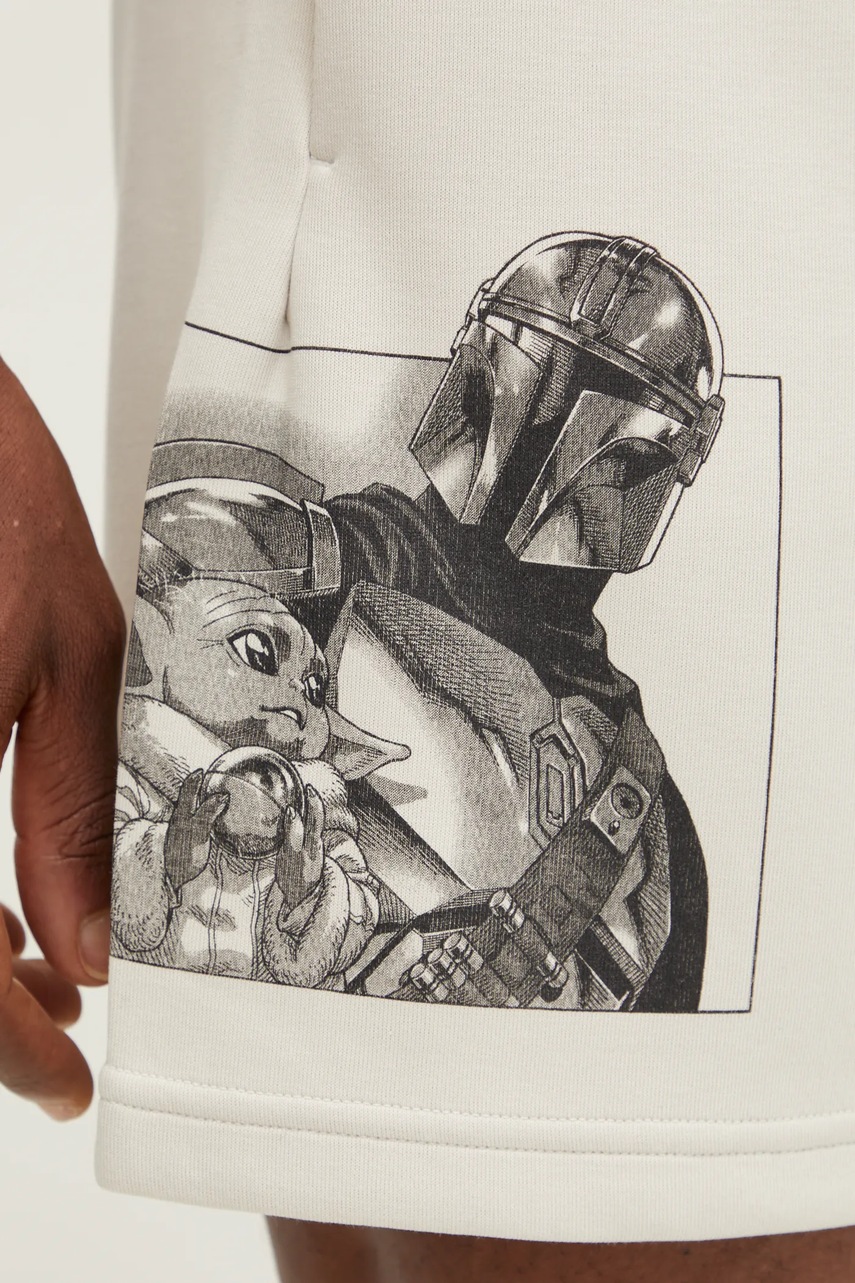 Σορτς adidas x Mandalorian χρώμα: μπεζ, JI5721 φωτογραφία