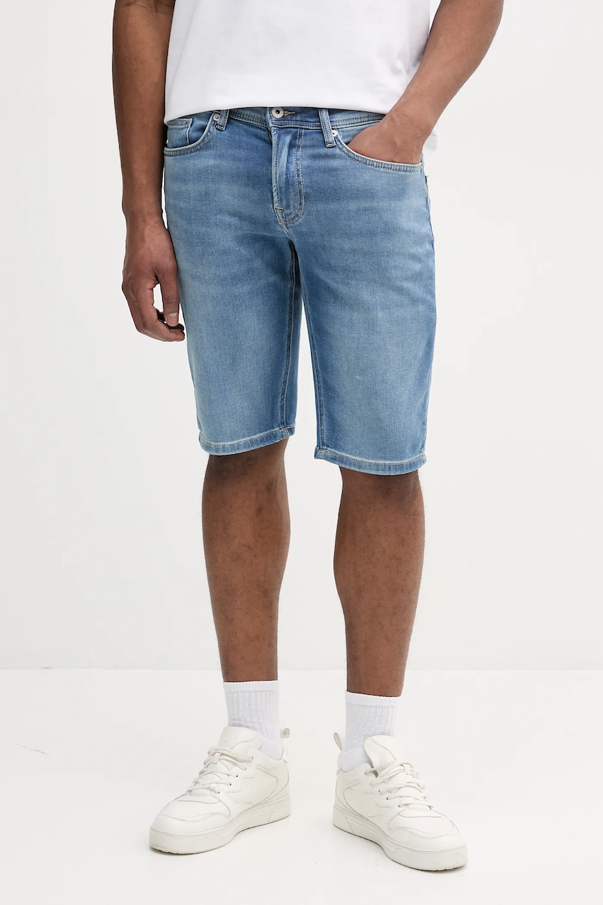 Pepe Jeans pantaloni scurți jeans SLIM GYMDIGO SHORT TRACK PM801075HV1