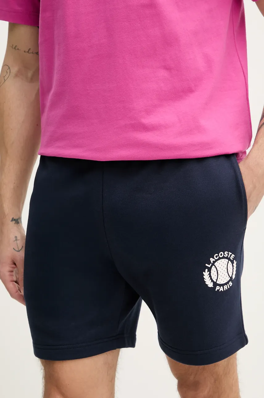 Lacoste pantaloni scurți bărbați, culoarea bleumarin, GH9708