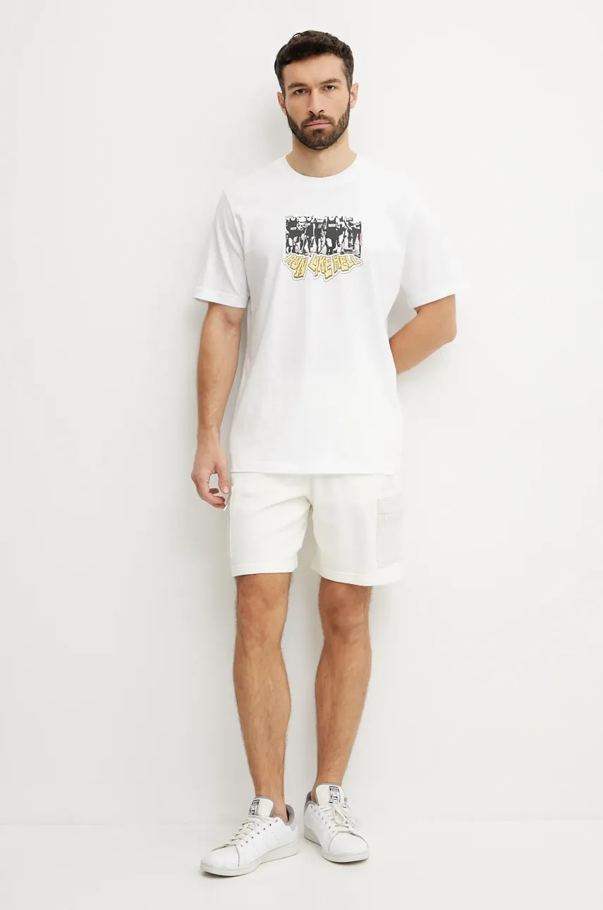 Хлопковые шорты adidas ALL SZN CB Colorblock мужские цвет бежевый JN9483 Хлопковые шорты adidas ALL SZN CB Colorblock мужские цвет бежевый JN9483