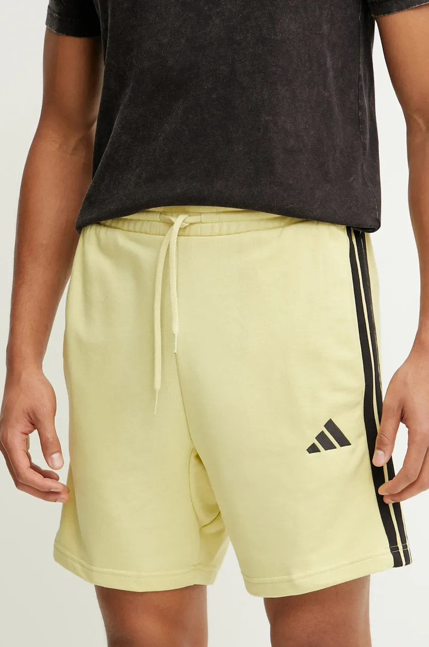 Levně Kraťasy adidas Essentials pánské, žlutá barva, JE6420