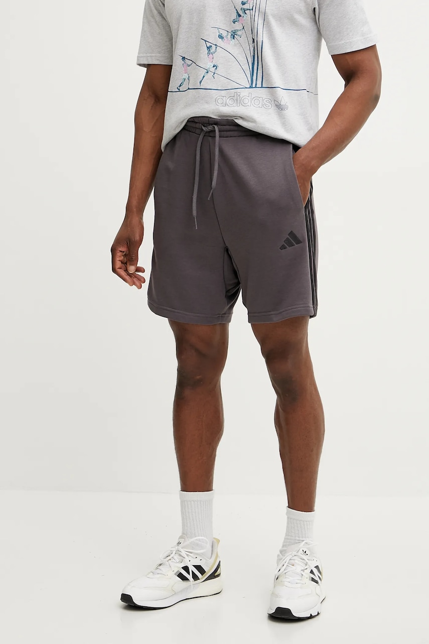 adidas pantaloni scurți Essentials barbati, culoarea violet, JE6422 adidas pantaloni scurți Essentials barbati, culoarea violet, JE6422