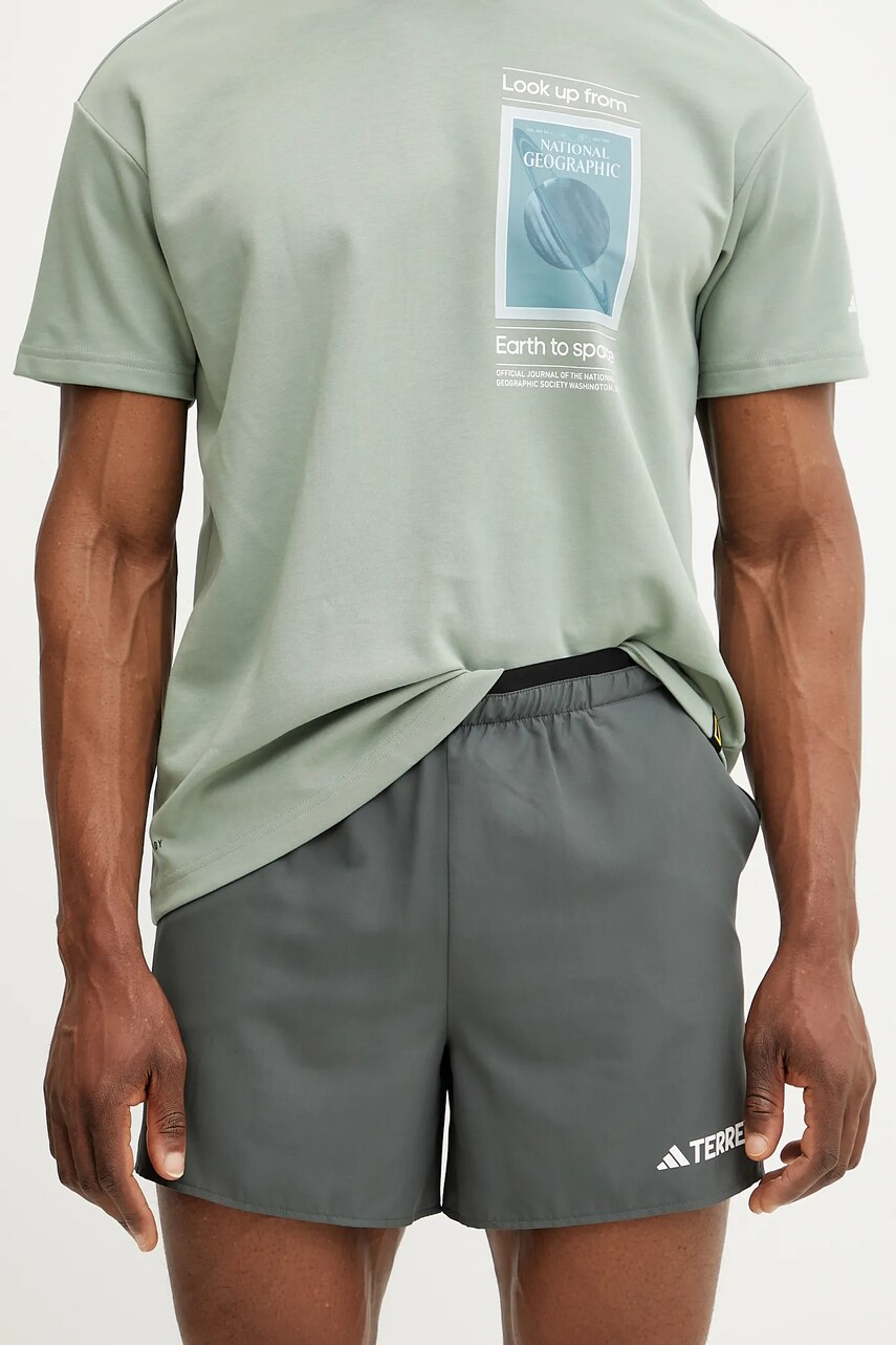 adidas TERREX pantaloni scurți bărbați, culoarea verde, JF1234 adidas TERREX pantaloni scurți bărbați, culoarea verde, JF1234