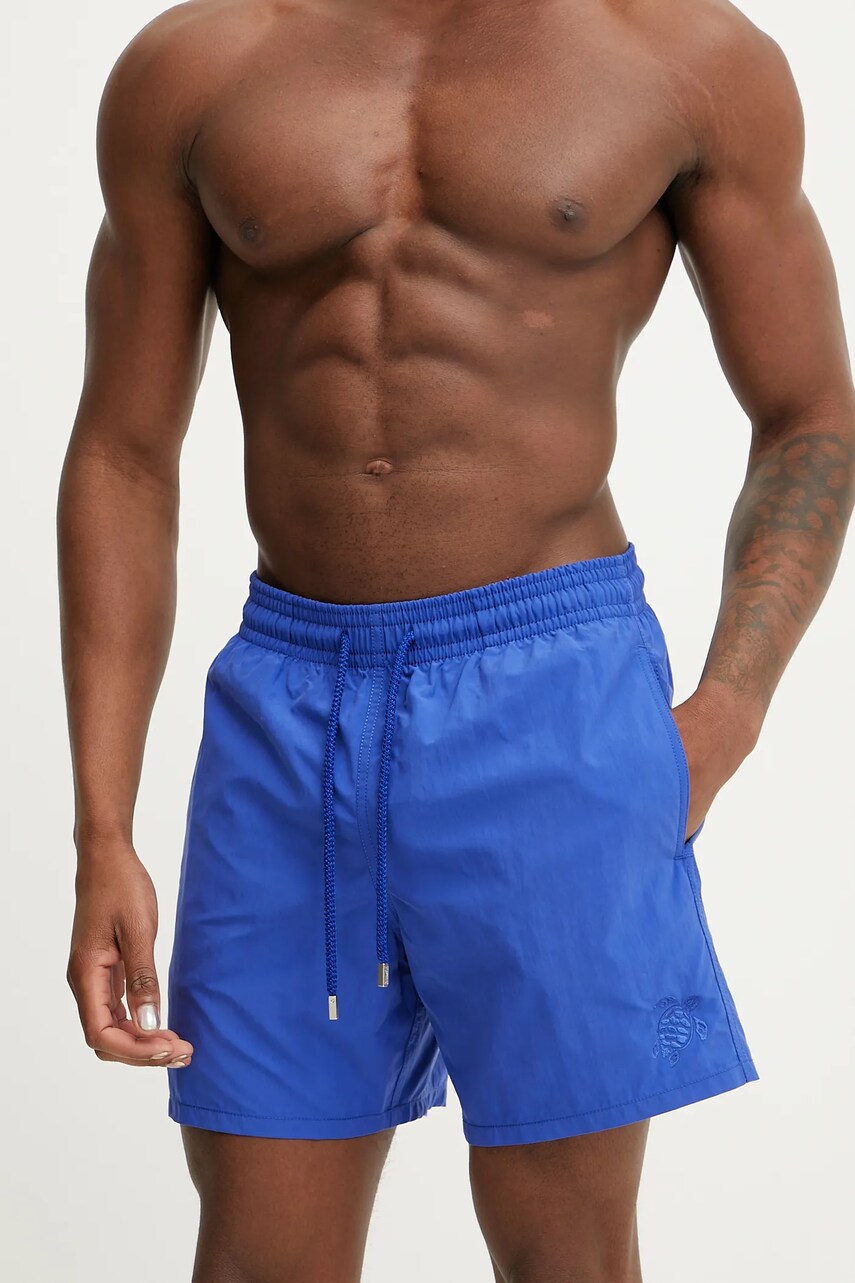 Vilebrequin pantaloni scurti de baie MOOREA barbati, culoarea albastru marin, MOOCD133