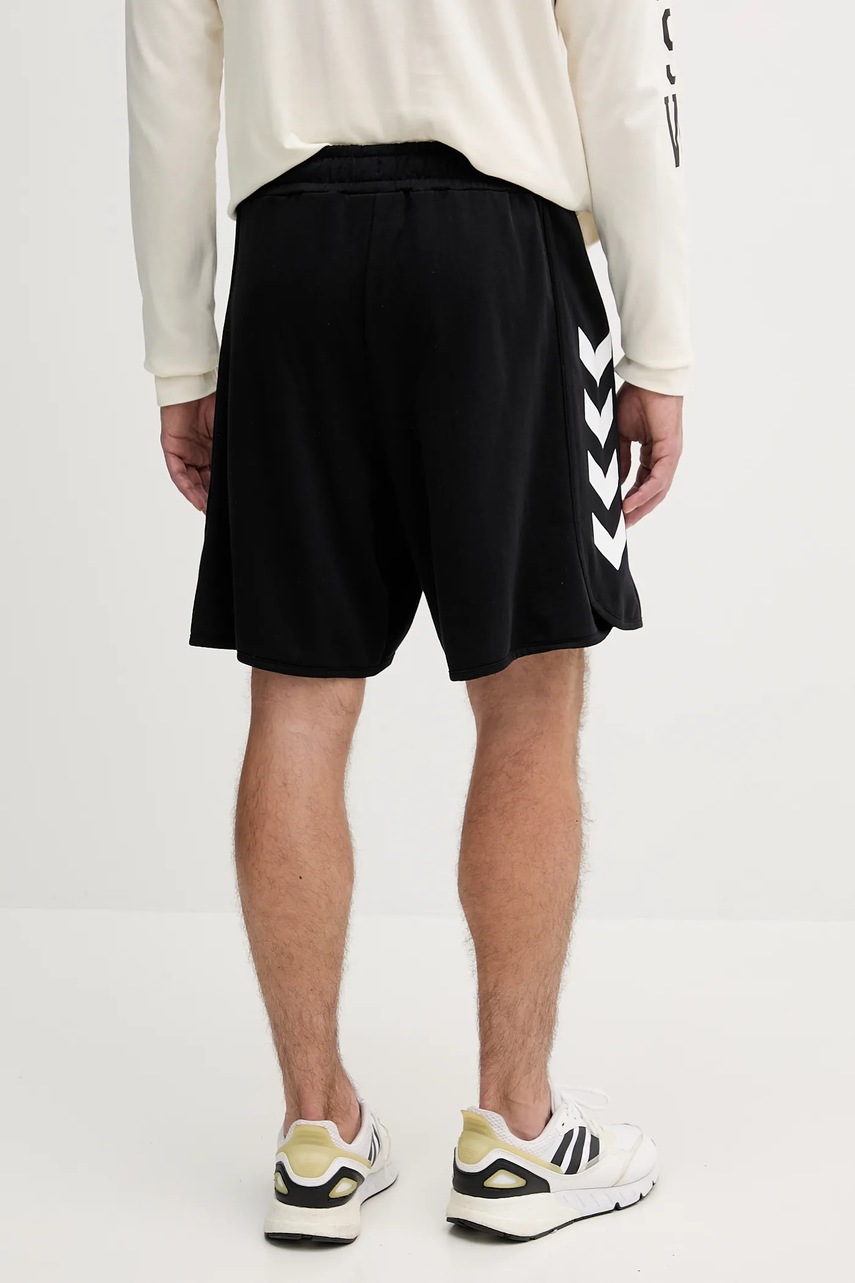 Βαμβακερό σορτσάκι Hummel ανδρικό, χρώμα: μαύρο, 227562 φωτογραφία