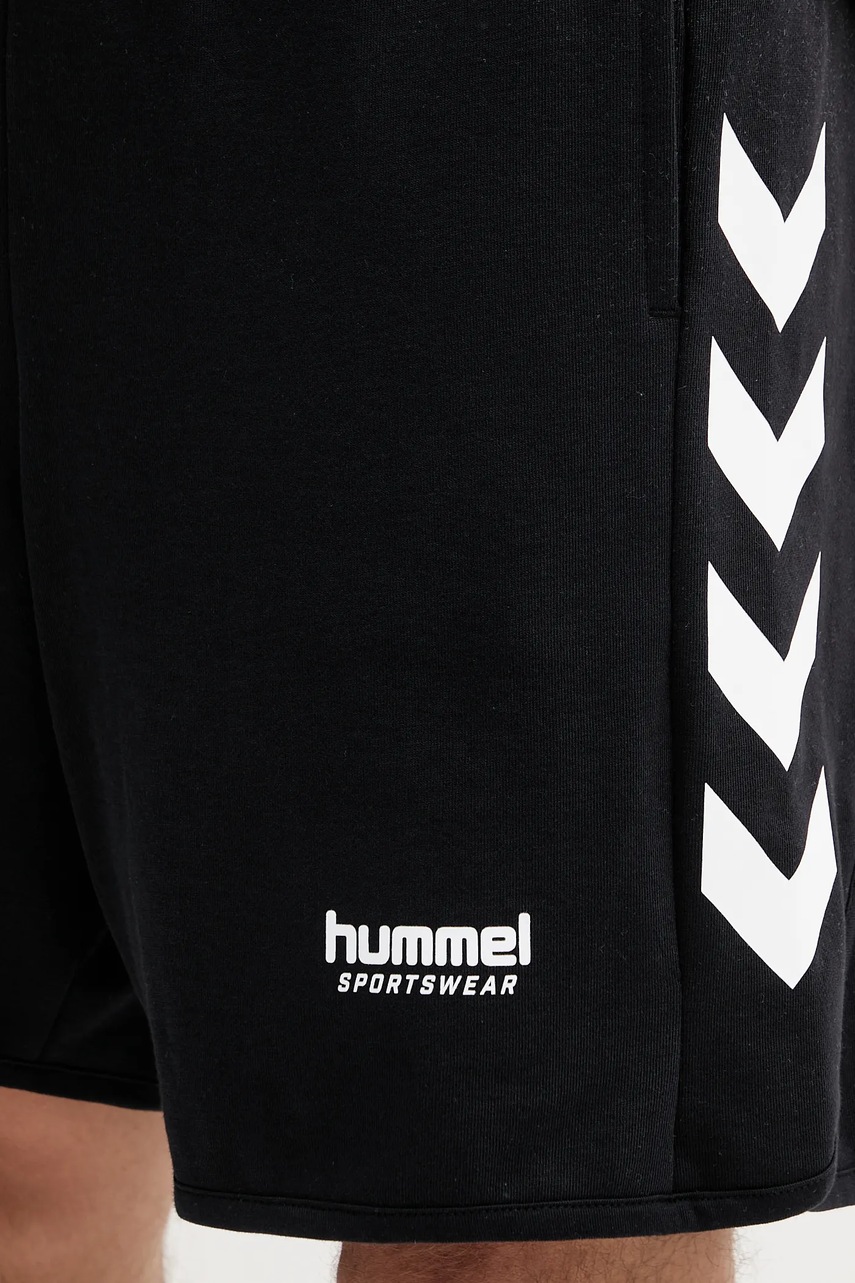 Βαμβακερό σορτσάκι Hummel ανδρικό, χρώμα: μαύρο, 227562 φωτογραφία