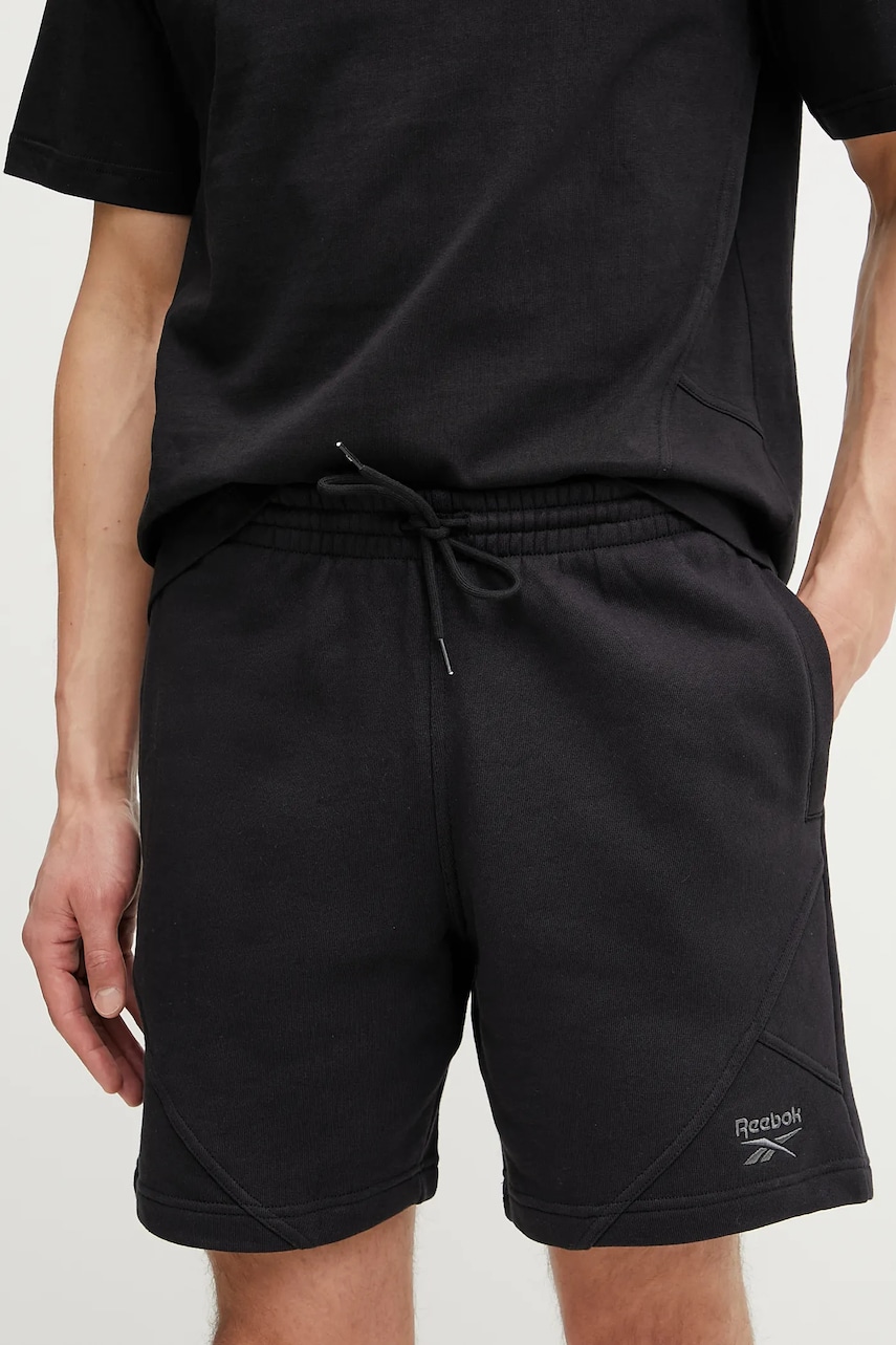 Reebok Classic pantaloni scurti din bumbac barbati, culoarea negru, 100214084 Reebok Classic pantaloni scurti din bumbac barbati, culoarea negru, 100214084