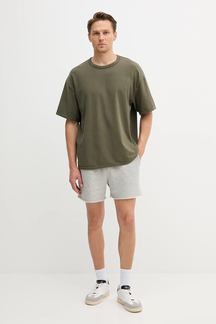 Шорты American Vintage цвет серый меланж MZOF09AE25