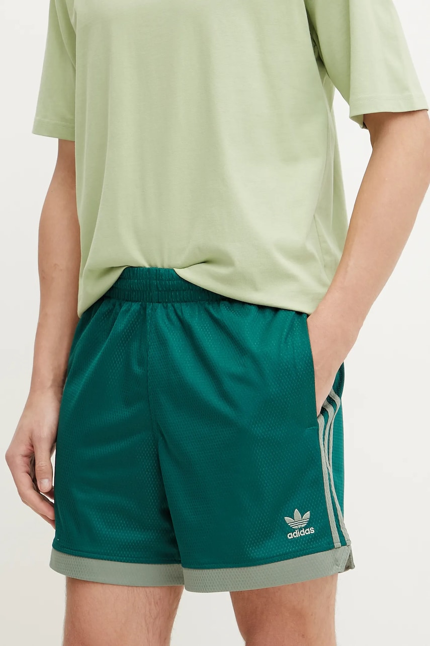 adidas Originals pantaloni scurti Adicolor barbati, culoarea verde, JP1101 adidas Originals pantaloni scurti Adicolor barbati, culoarea verde, JP1101