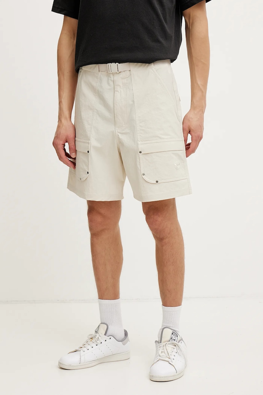 adidas Originals pantaloni scurți Essential bărbați, culoarea bej, JD5883 adidas Originals pantaloni scurți Essential bărbați, culoarea bej, JD5883