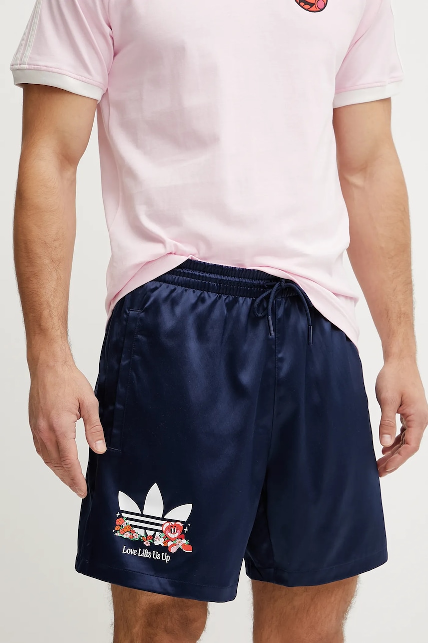 adidas Originals pantaloni scurti SPRINTER SHORTS barbati, culoarea bleumarin, JD0719 adidas Originals pantaloni scurti SPRINTER SHORTS barbati, culoarea bleumarin, JD0719