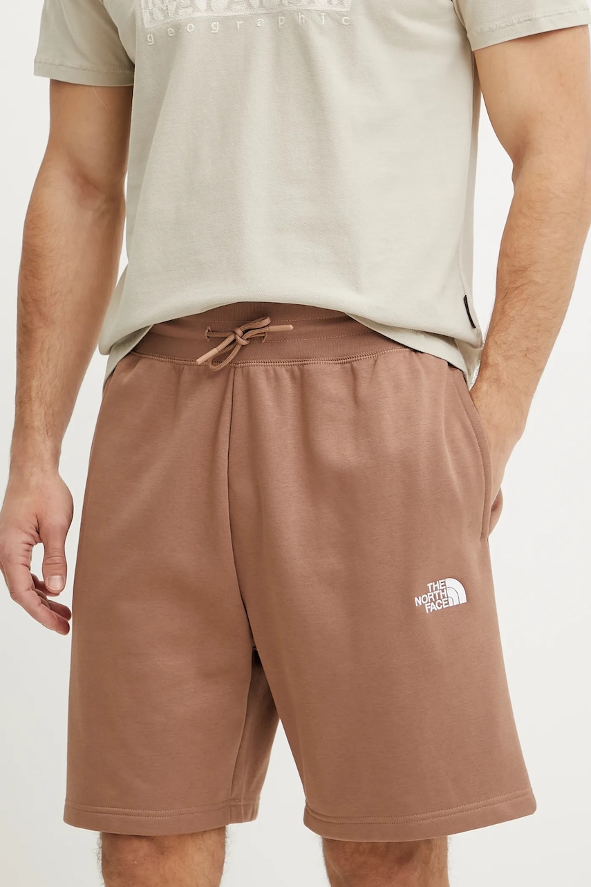 The North Face pantaloni scurti Essential Relaxed barbati, culoarea maro, NF0A8C2G6IH1 The North Face pantaloni scurti Essential Relaxed barbati, culoarea maro, NF0A8C2G6IH1