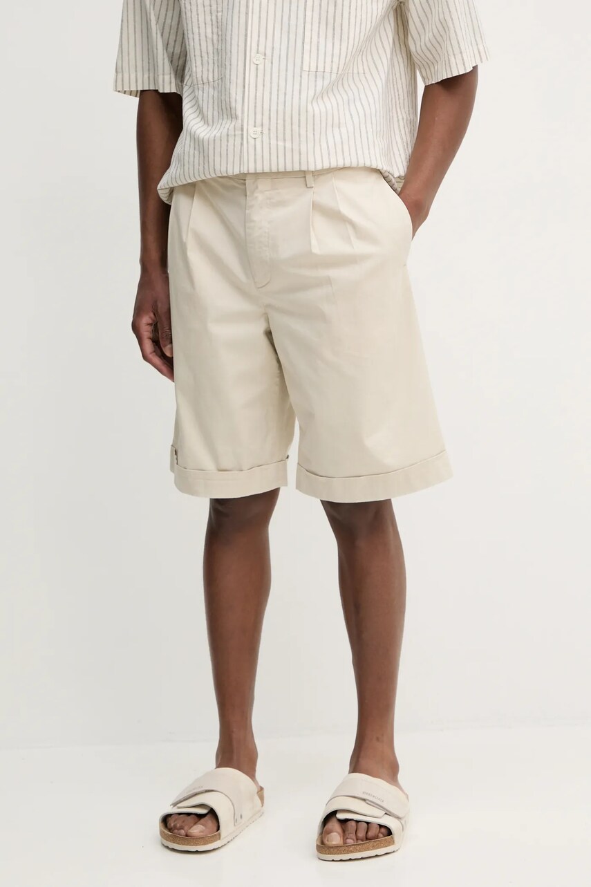 BARENA VENEZIA pantaloni scurti Camicia Mola barbati, culoarea bej, PAU5095.2672