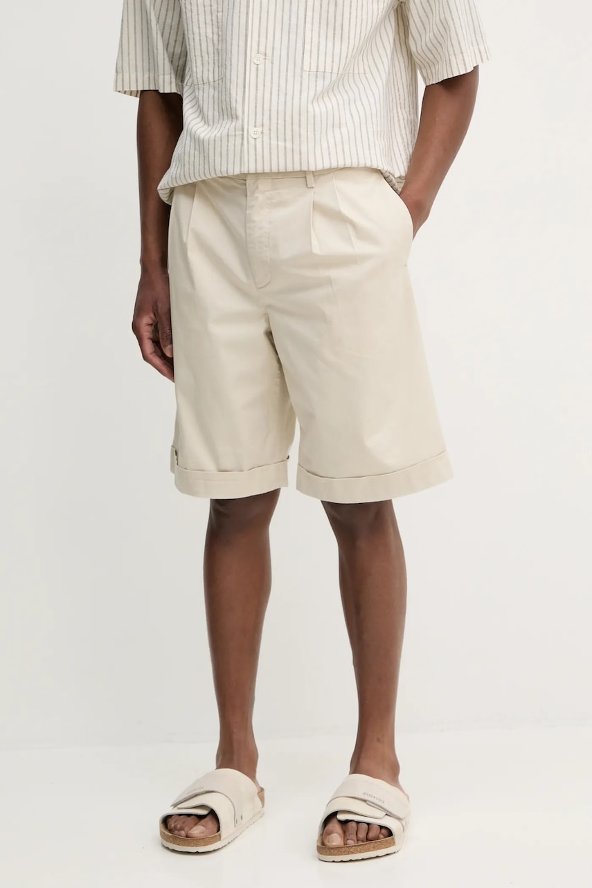 BARENA VENEZIA pantaloni scurti Camicia Mola barbati, culoarea bej, PAU5095.2672