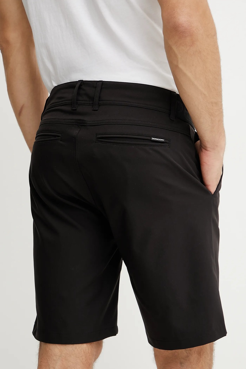 Σορτς Didriksons IAN χρώμα: μαύρο, 505304 φωτογραφία