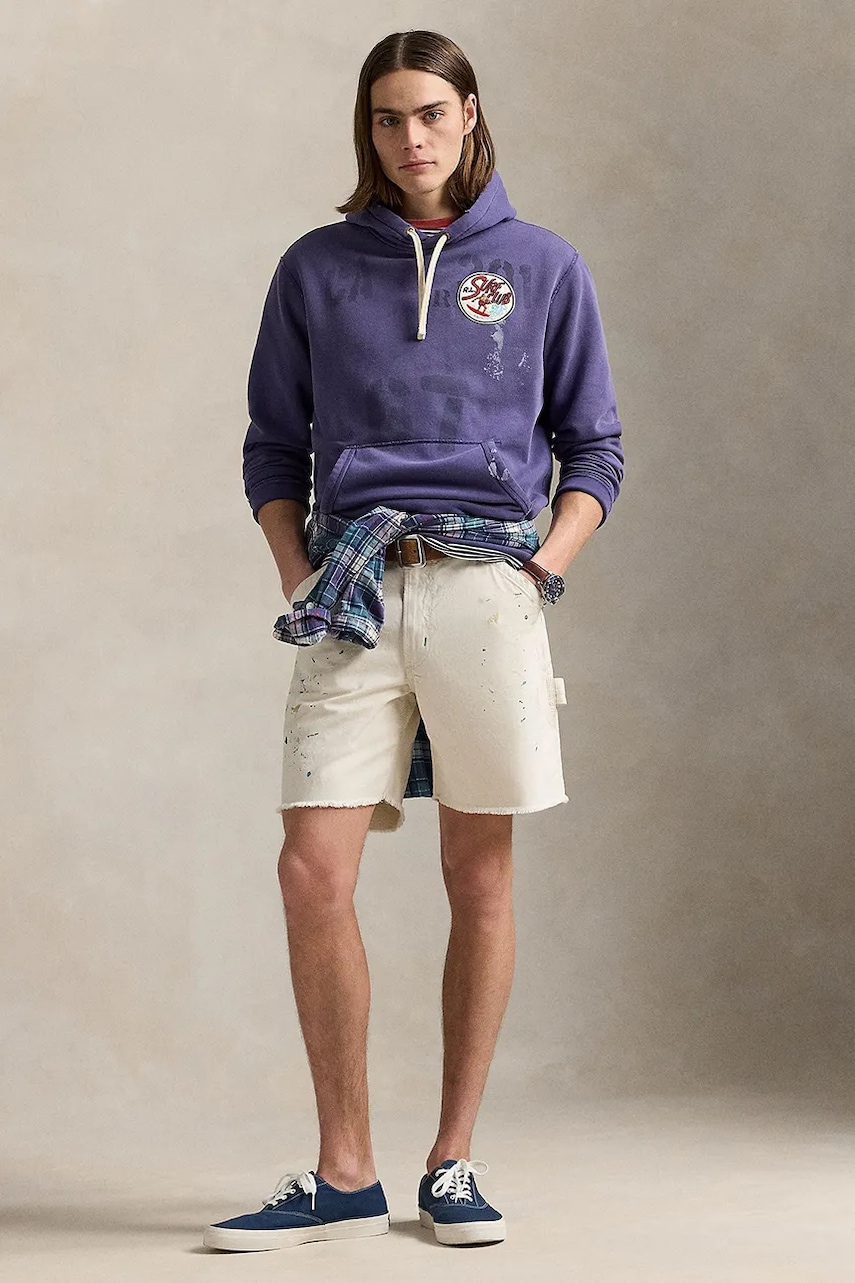 Levně Bavlněné šortky Polo Ralph Lauren Flat Front pánské, bílá barva, 710963172