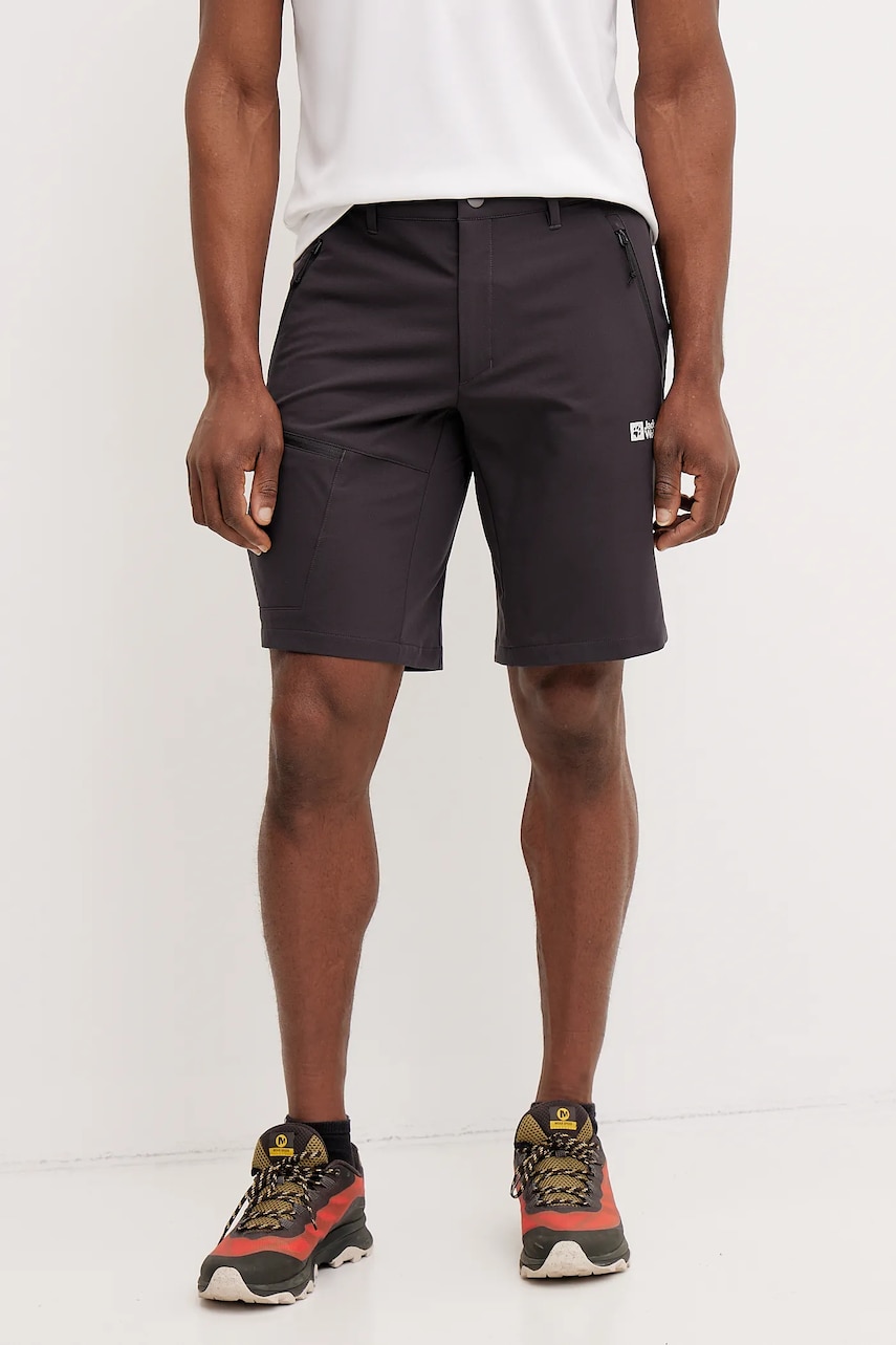 Jack Wolfskin pantaloni scurți outdoor Pico Trail culoarea gri, A63908 Jack Wolfskin pantaloni scurți outdoor Pico Trail culoarea gri, A63908