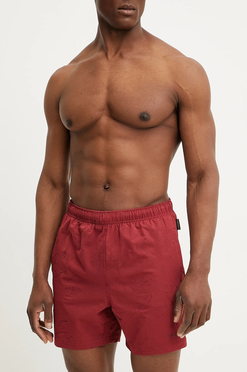 Napapijri pantaloni scurti de baie V-Brolio culoarea rosu, NP0A4IBMFCR1 Napapijri pantaloni scurti de baie V-Brolio culoarea rosu, NP0A4IBMFCR1