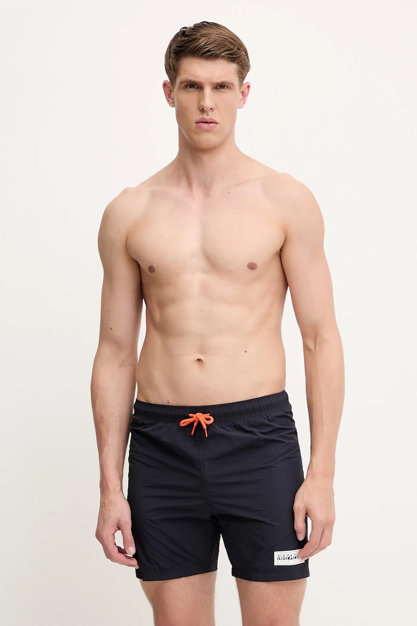 Napapijri pantaloni scurți V-Box bărbați, culoarea albastru marin, NP0A4IBK1761 Napapijri pantaloni scurți V-Box bărbați, culoarea albastru marin, NP0A4IBK1761