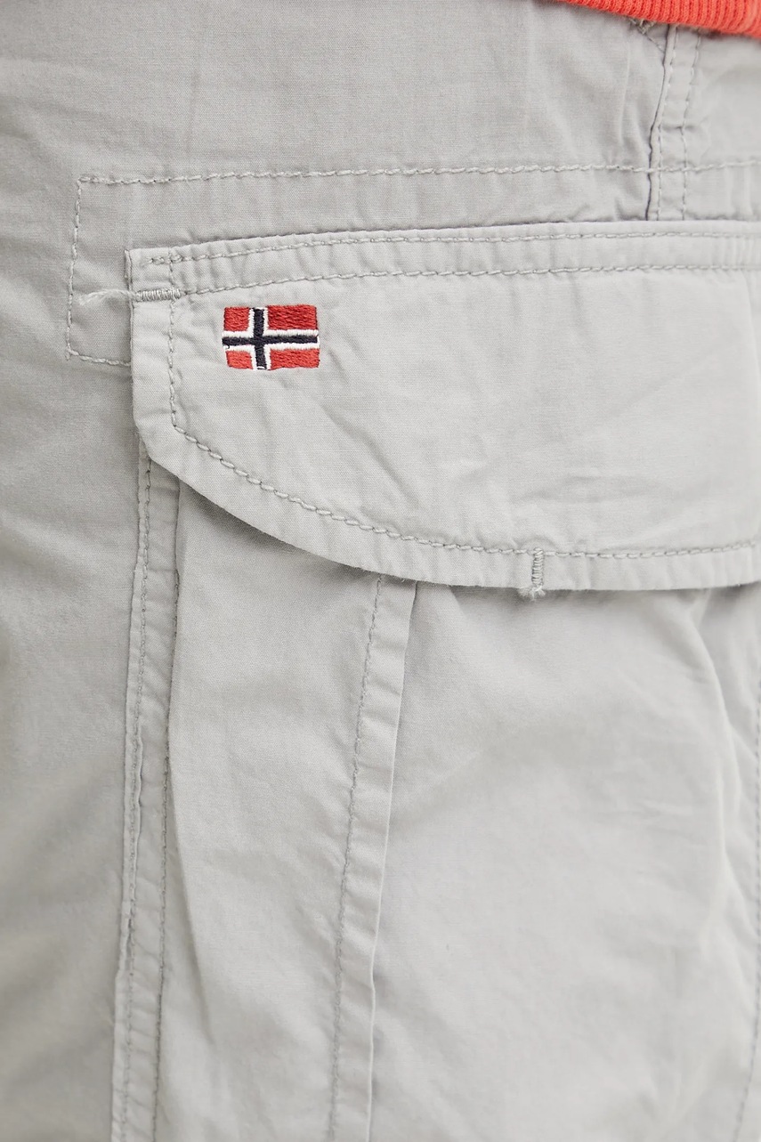 Βαμβακερό σορτσάκι Napapijri Noto 2.0 χρώμα: γκρι, NP0A4HOQH621 φωτογραφία