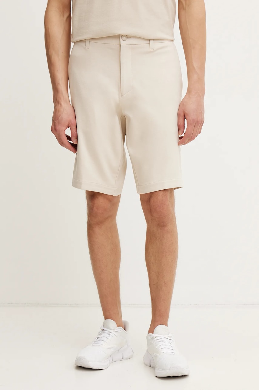 BOSS Green pantaloni scurti barbati, culoarea bej, 50511436 BOSS Green pantaloni scurti barbati, culoarea bej, 50511436