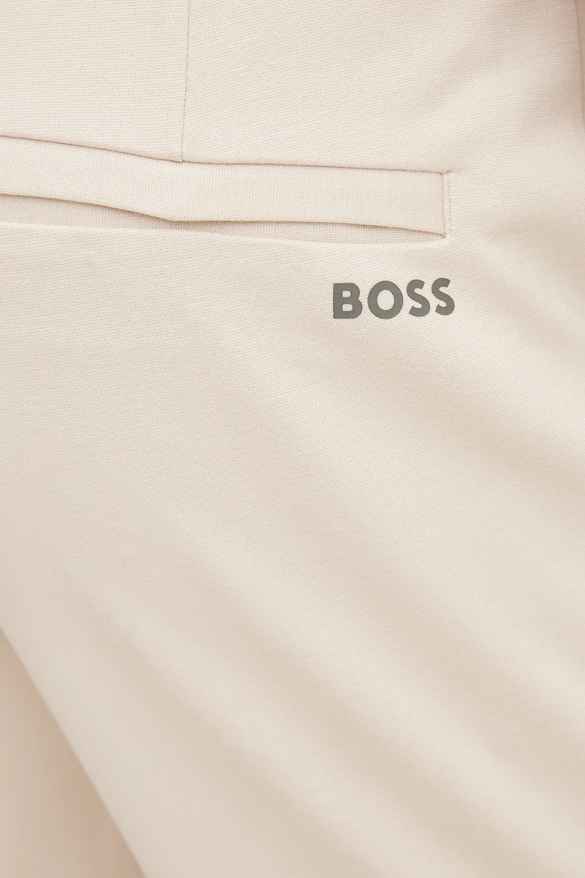 Σορτς BOSS Green χρώμα: μπεζ, 50511436 φωτογραφία