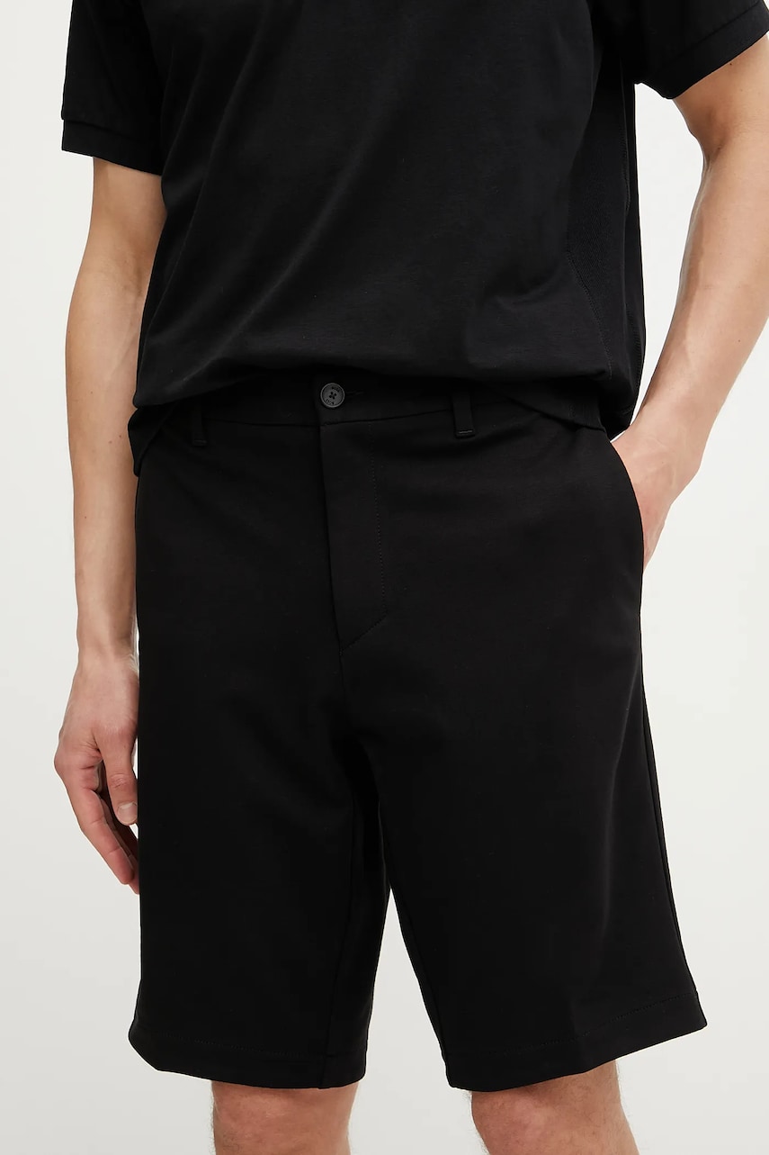 BOSS Green pantaloni scurti barbati, culoarea negru, 50511436
