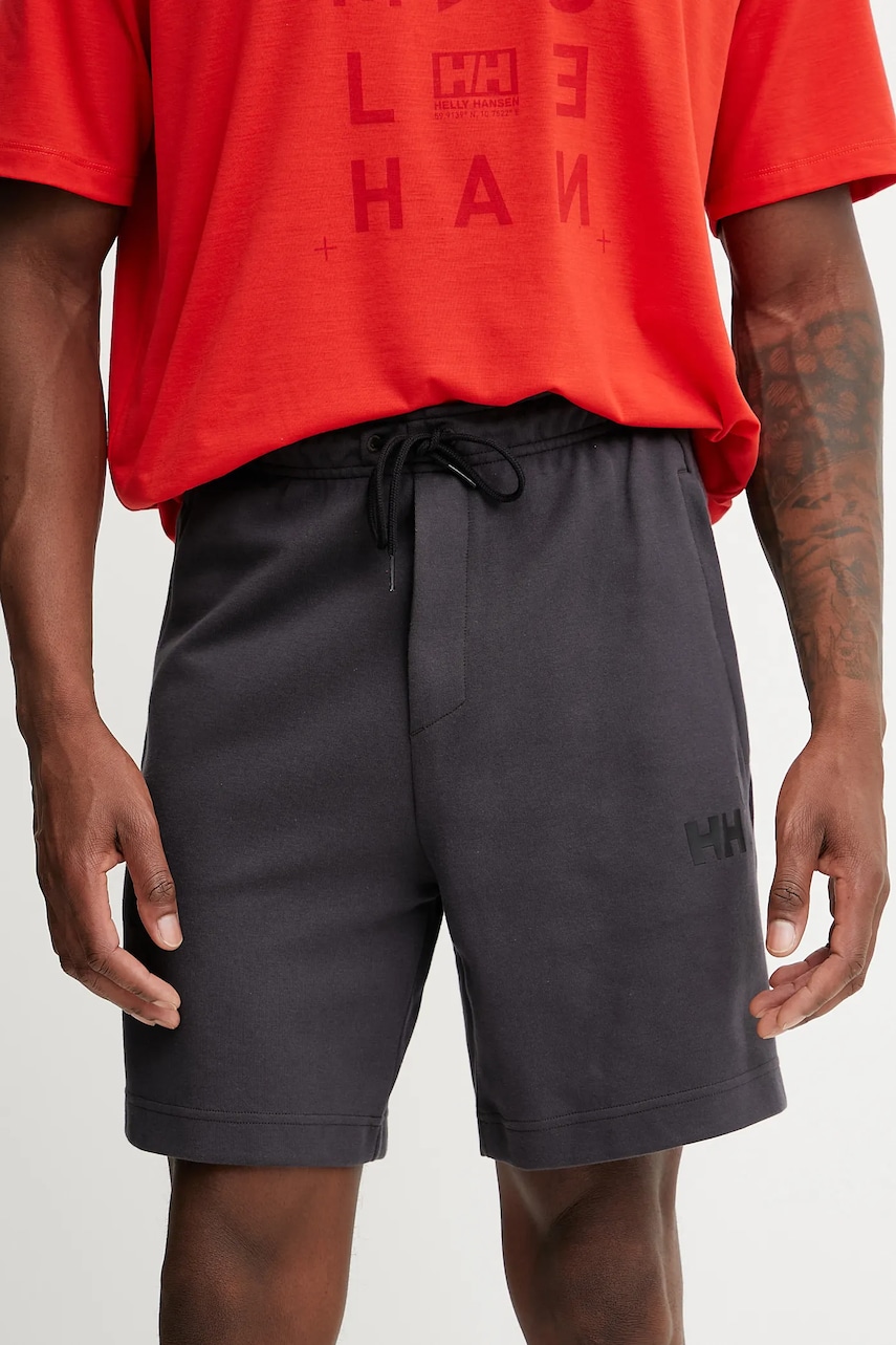 Helly Hansen pantaloni scurți outdoor HP TECH culoarea gri, 34500