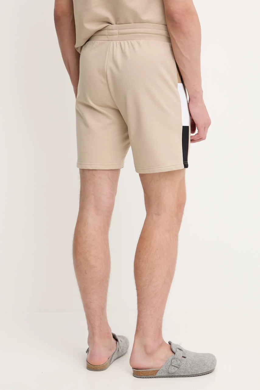 Βαμβακερό σορτσάκι BOSS ανδρικό, χρώμα: μπεζ, 50540730 φωτογραφία